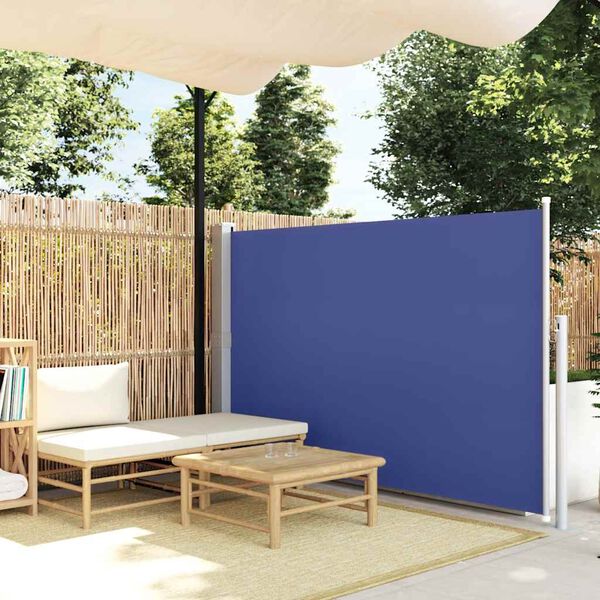 vidaXL Tenda Laterale Retrattile per Patio 140x500 cm Blu