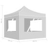 vidaXL Gazebo Pieghevole con Pareti in Alluminio 3x3 m Bianco