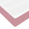 vidaXL Struttura Letto Pouf con Materasso Rosa 120x200 cm Velluto