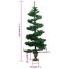 vidaXL Albero di Natale Preilluminato con Vaso Verde 120 cm in PVC
