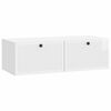 vidaXL Mobile Porta TV da Muro Bianco Lucido 98 x 41 x 30 cm