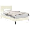 vidaXL Struttura del letto Crema 90 x 190 cm Tessuto in Cords