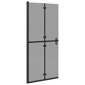 vidaXL Parete doccia Walk-in Nero e trasparente scuro 90 x 190 cm