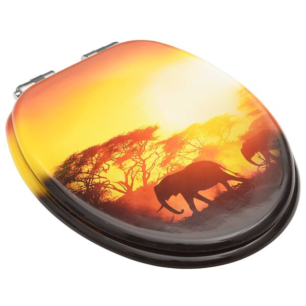 vidaXL Copriwater 2 pz con Chiusura Ammortizzata in MDF Design Savana