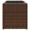 vidaXL Fioriere da Giardino con 2 Vasi Marrone 72x30x32 cm Polyrattan