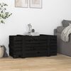 vidaXL Contenitore Portaoggetti Nero 91x40,5x42 cm Legno Massello Pino