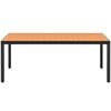 vidaXL Tavolo da Giardino Marrone 185x90x74 cm cm in Alluminio e WPC