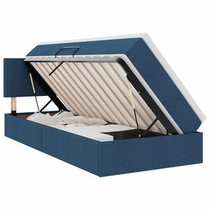 vidaXL Letto con contenitore e materasso Blu 90 x 190 cm Velluto