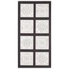vidaXL Pannello Murale Intagliato MDF 40x80x1,5 cm Nero e Bianco