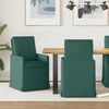 vidaXL Sedie da pranzo 2 pcs Verde scuro 57 x 67 x 98 cm Tessuto
