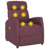 vidaXL Poltrona Massaggiante Elettrica Viola in Tessuto
