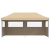vidaXL Tendone per Feste Pieghevole Pop-Up con 3 Pareti Beige
