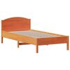 vidaXL Letto Libreria senza Materasso Marrone Cera 75x190 cm in Pino