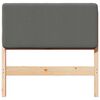 vidaXL Testiera imbottita Marrone e Grigio Chiaro 80 cm Pino massello