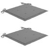 vidaXL Sedie da Giardino con Cuscini 2 pz in Massello di Acacia Grigio