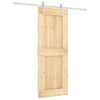 vidaXL Porta Scorrevole con Set Hardware 80x210 cm Legno Massello Pino