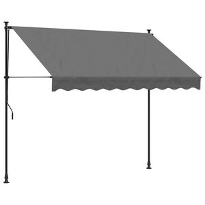 vidaXL Tenda da Sole Retrattile Antracite 250x150 cm Tessuto e Acciaio