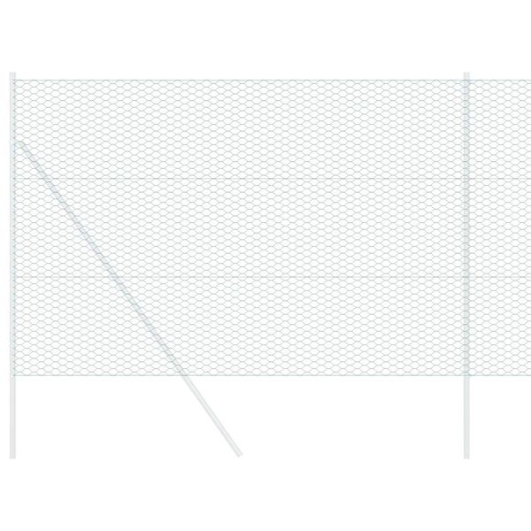 vidaXL Recinzione Esagonale Verde 1.6 x 100 m Acciaio