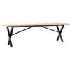 vidaXL Tavolino Salotto Telaio a X 160x40x45 cm Legno Pino e Acciaio