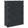 vidaXL Armadio Modulare con 9 Scomparti 109x36,5x143 cm Nero e Bianco