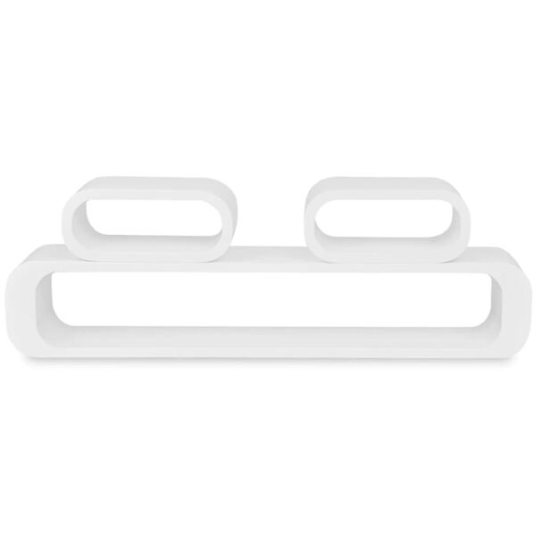 vidaXL Mensole a Cubo da Parete 6 pz Bianco