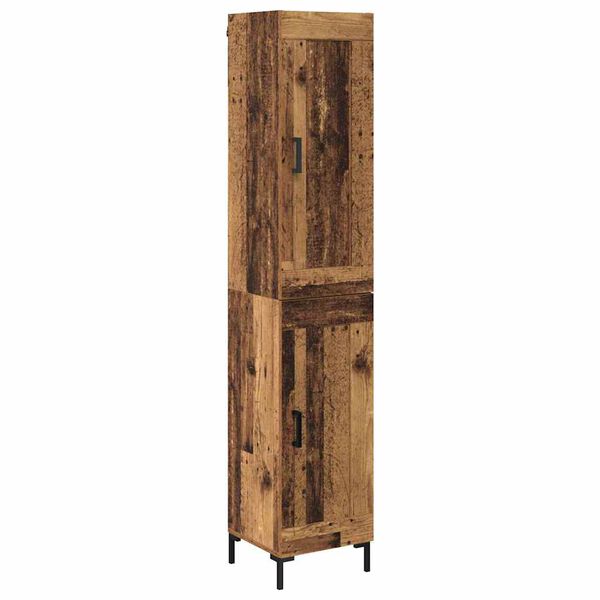 vidaXL Credenza Legno vecchio 34,5 x 34 x 180 cm Legno multistrato