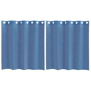 vidaXL Tende in Voile con Occhielli 2 pz Blu Reale