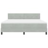 vidaXL Letto a Molle con Materasso Grigio chiaro 180 x 200 cm Tessuto