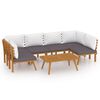 vidaXL Set Divani da Giardino 7 pz con Cuscini in Massello di Acacia