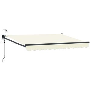 vidaXL Tettuccio Elettrico Retrattile Crema 2,5 x 2 m