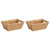 vidaXL Cesti per Stoccaggio 2 pcs Naturale 38 x 28 x 15 cm