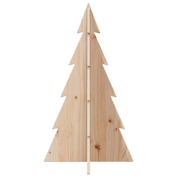 vidaXL Albero di Natale Decorativo in Legno 80 cm Legno Massello Pino