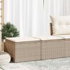 vidaXL Set Divano da Giardino 2 pz con Cuscini Beige Polyrattan Acacia