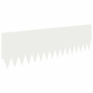 vidaXL Bordura per Prato 20 pcs 103 x 30 cm Acciaio Bianco