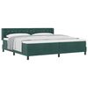 vidaXL Letto a molle con materasso Verde Scuro 200 x 200 cm Velluto