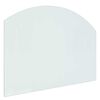 vidaXL Piastra in vetro per camino Trasparente 80 x 60 cm Vetro