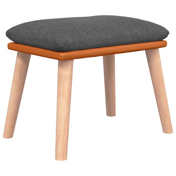 vidaXL Sgabello Grigio Scuro 45x29,5x35 cm in Tessuto e Similpelle