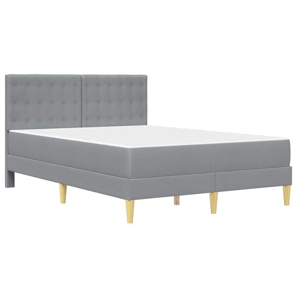 vidaXL Struttura letto con materasso Grigio chiaro 120 x 190 cm
