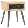 vidaXL Comodino in Legno Massello di Abete 43x38x50 cm
