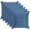 vidaXL Federa 6 pcs HOUTEN Azzurro 70 x 70 cm Flanella