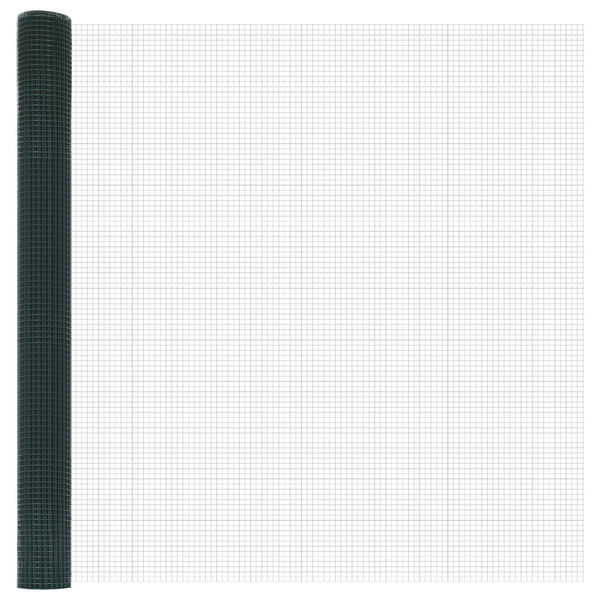 vidaXL Recinzione in Rete Saldato Verde 1.5 x 50 m Acciaio