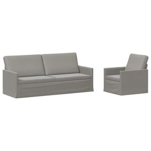 vidaXL Set di divani 2 pcs Grigio Chiaro Velluto (V)