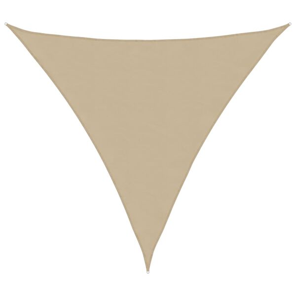 vidaXL Parasole a Vela Oxford Triangolare 5x5x5 m Beige
