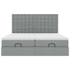 vidaXL Struttura Letto Pouf con Materassi 160x200 cm in Tessuto