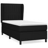 vidaXL Giroletto a Molle con Materasso Nero 90x190 cm in Tessuto