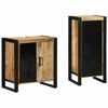 vidaXL Set di mobili per il bagno 2 pz Marrone e Nero