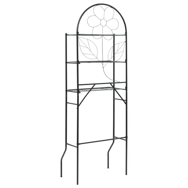 vidaXL Scaffale da Bagno Nero 60x33x174 cm
