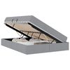vidaXL Letto con contenitore e materasso Grigio chiaro 140 x 200 cm
