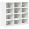 vidaXL Mobile per scarpe Bianco 77,5 x 30 x 67 cm Legno multistrato