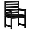 vidaXL Set da Pranzo per Giardino 7pz Nero in Legno Massello di Pino
